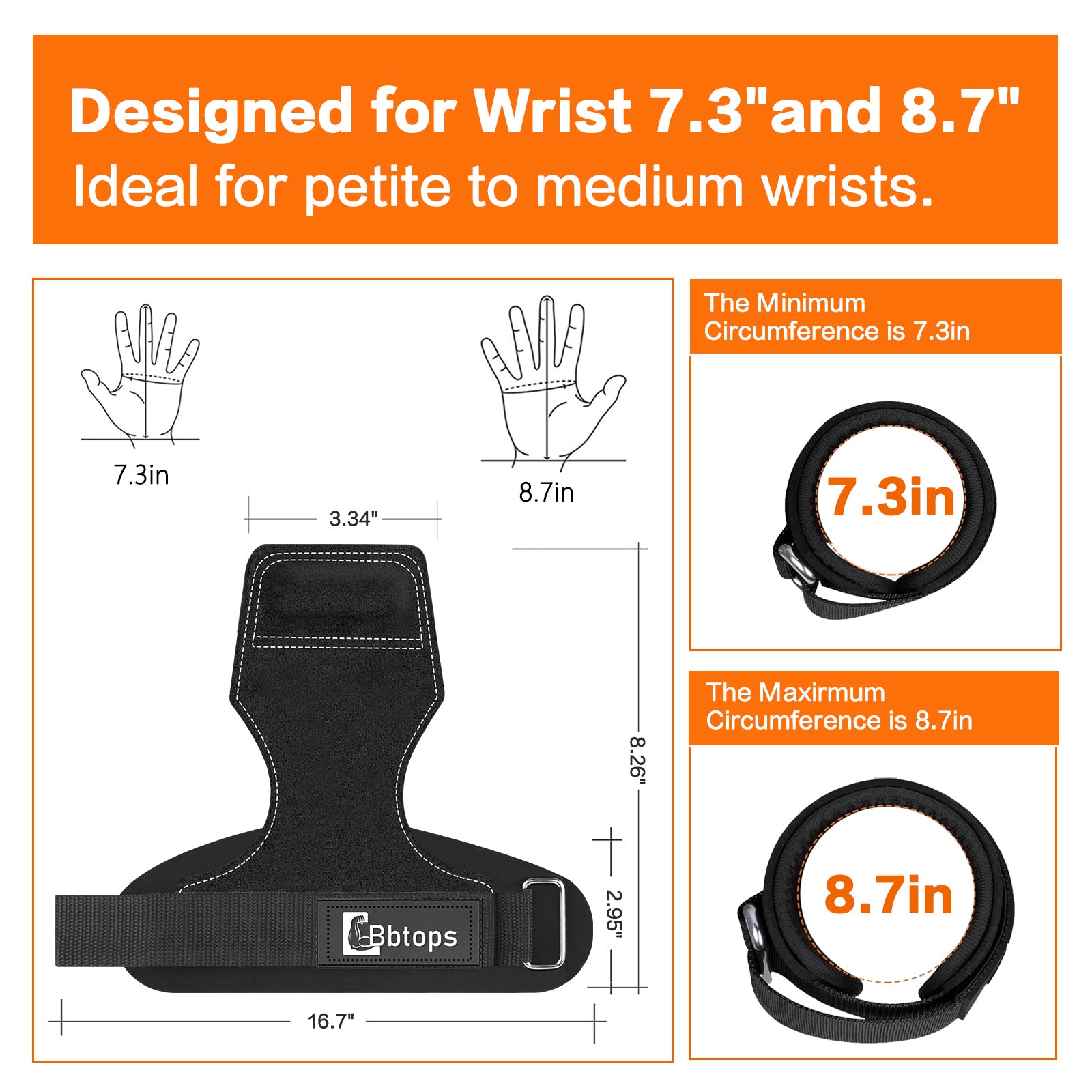 Weight Lifting Wrist Strap, Double-Layer Leather Wrist Straps for Gym Strength Training Weightlifting,Deadlift and Powerlifting, Enhance Grip Strength Neoprene Padding Gym Workout Lifting Straps Men/Women Pair Black