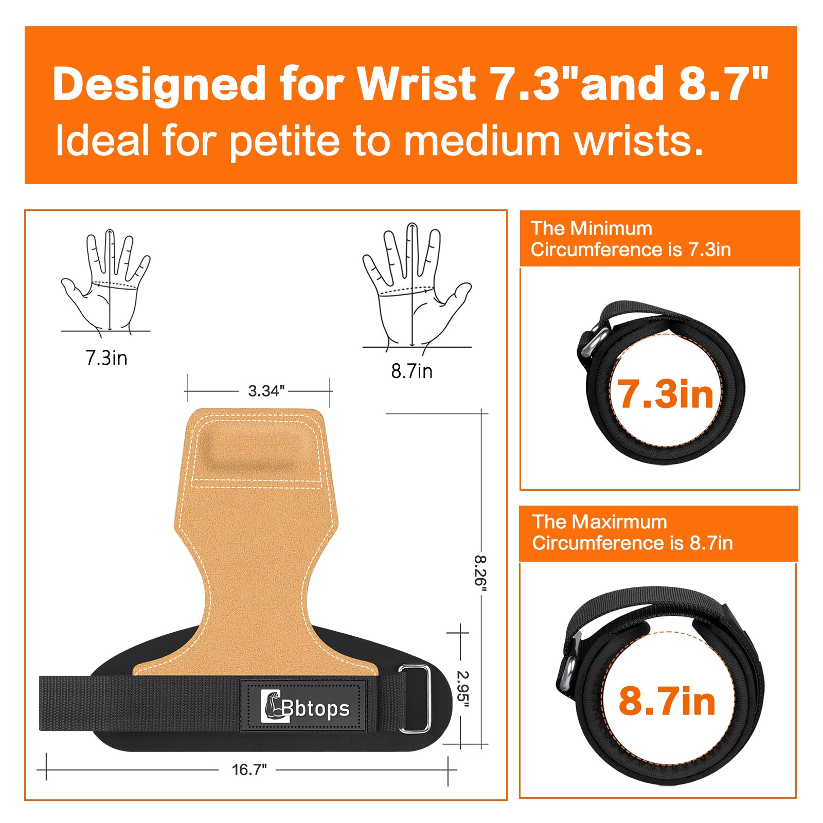 Weight Lifting Wrist Strap, Double-Layer Leather Wrist Straps for Gym Strength Training Weightlifting,Deadlift and Powerlifting, Enhance Grip Strength Neoprene Padding Gym Workout Lifting Straps Men/Women Pair Brown